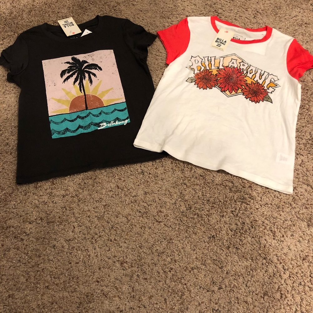 NWT Girls Billabong Size Small 7/8 T-shirt’s tops